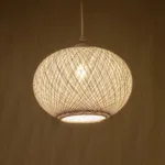 GLOBOSTAR® SOLEI 205-0008 Boho Κρεμαστό Φωτιστικό Οροφής με Ντουί 1 x E27 AC 220-240V IP20 - Λευκό - M30 x Π30 x Υ35cm - Image 2