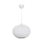GLOBOSTAR® SOLEI 205-0008 Boho Κρεμαστό Φωτιστικό Οροφής με Ντουί 1 x E27 AC 220-240V IP20 - Λευκό - M30 x Π30 x Υ35cm - Image 3
