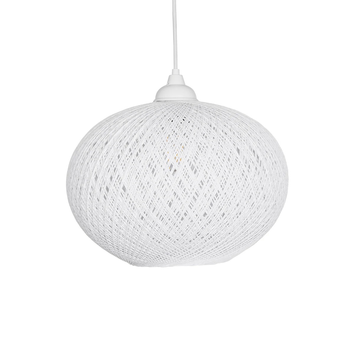 GLOBOSTAR® SOLEI 205-0008 Boho Κρεμαστό Φωτιστικό Οροφής με Ντουί 1 x E27 AC 220-240V IP20 - Λευκό - M30 x Π30 x Υ35cm - Image 4