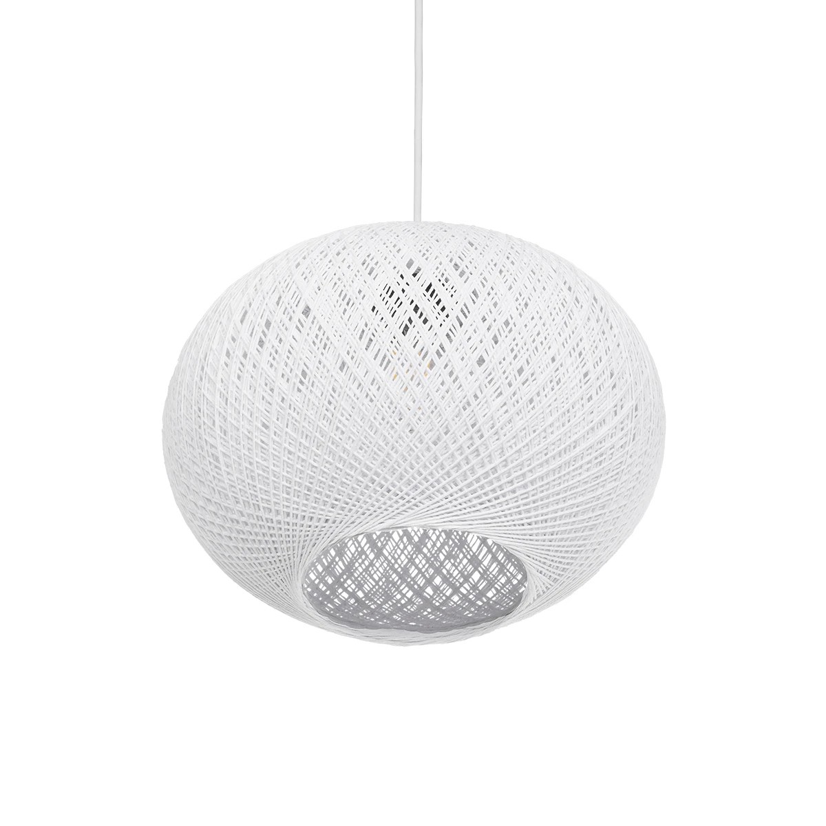 GLOBOSTAR® SOLEI 205-0008 Boho Κρεμαστό Φωτιστικό Οροφής με Ντουί 1 x E27 AC 220-240V IP20 - Λευκό - M30 x Π30 x Υ35cm - Image 5