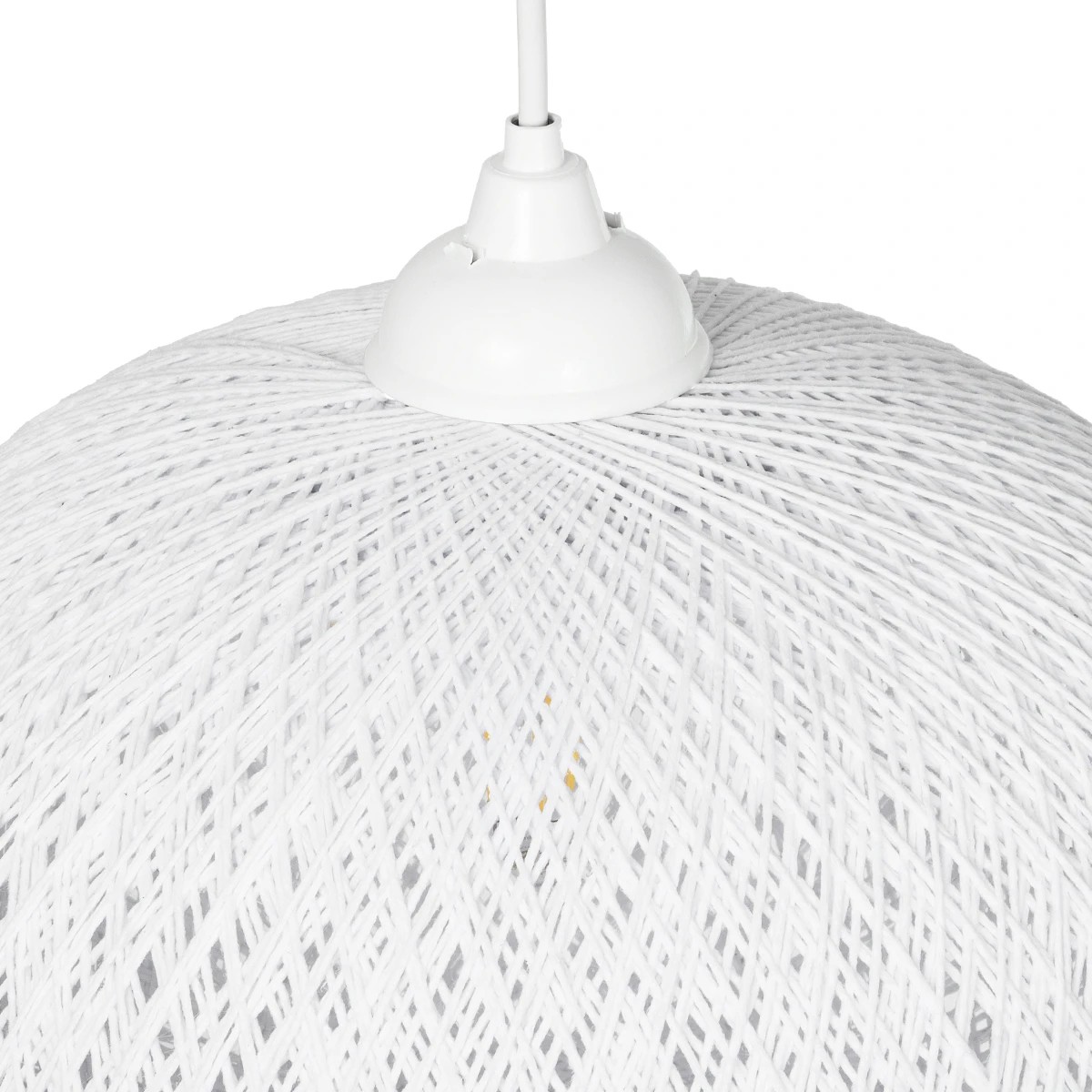 GLOBOSTAR® SOLEI 205-0008 Boho Κρεμαστό Φωτιστικό Οροφής με Ντουί 1 x E27 AC 220-240V IP20 - Λευκό - M30 x Π30 x Υ35cm - Image 7