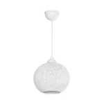 GLOBOSTAR® SOLEI 205-0009 Boho Κρεμαστό Φωτιστικό Οροφής με Ντουί 1 x E27 AC 220-240V IP20 - Λευκό - M20 x Π20 x Υ25cm - Image 3