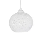 GLOBOSTAR® SOLEI 205-0009 Boho Κρεμαστό Φωτιστικό Οροφής με Ντουί 1 x E27 AC 220-240V IP20 - Λευκό - M20 x Π20 x Υ25cm - Image 4