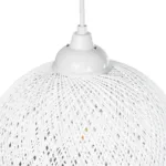 GLOBOSTAR® SOLEI 205-0009 Boho Κρεμαστό Φωτιστικό Οροφής με Ντουί 1 x E27 AC 220-240V IP20 - Λευκό - M20 x Π20 x Υ25cm - Image 7