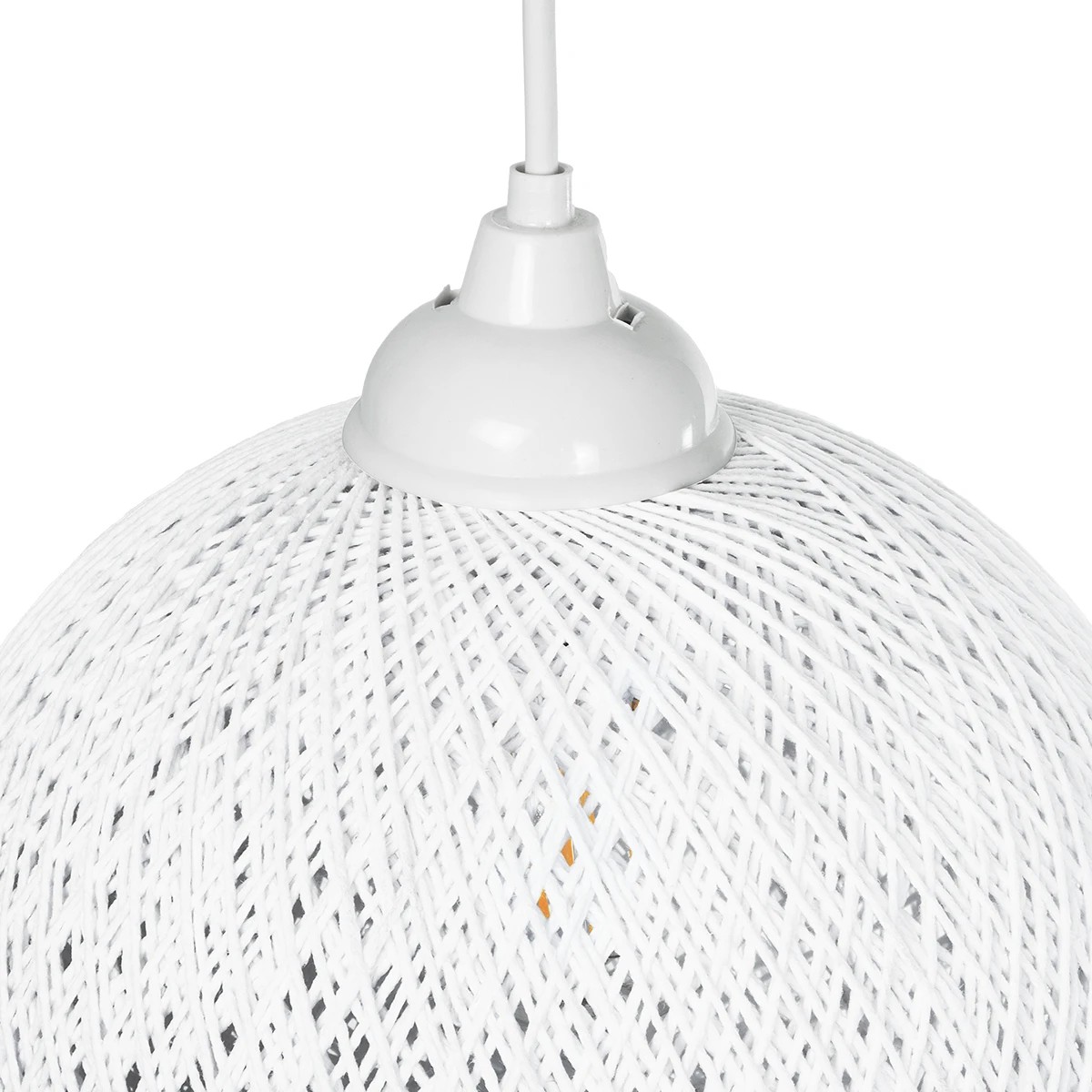 GLOBOSTAR® SOLEI 205-0009 Boho Κρεμαστό Φωτιστικό Οροφής με Ντουί 1 x E27 AC 220-240V IP20 - Λευκό - M20 x Π20 x Υ25cm - Image 7