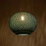 GLOBOSTAR® SOLEI 205-0010 Boho Κρεμαστό Φωτιστικό Οροφής με Ντουί 1 x E27 AC 220-240V IP20 - Τιρκουάζ - M40 x Π40 x Υ45cm - Image 2