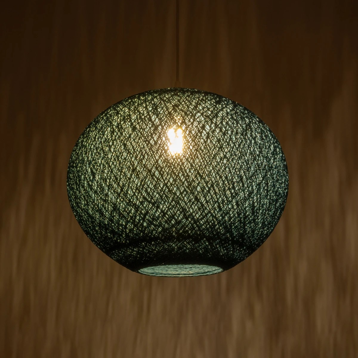 GLOBOSTAR® SOLEI 205-0010 Boho Κρεμαστό Φωτιστικό Οροφής με Ντουί 1 x E27 AC 220-240V IP20 - Τιρκουάζ - M40 x Π40 x Υ45cm - Image 2