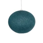 GLOBOSTAR® SOLEI 205-0010 Boho Κρεμαστό Φωτιστικό Οροφής με Ντουί 1 x E27 AC 220-240V IP20 - Τιρκουάζ - M40 x Π40 x Υ45cm - Image 4