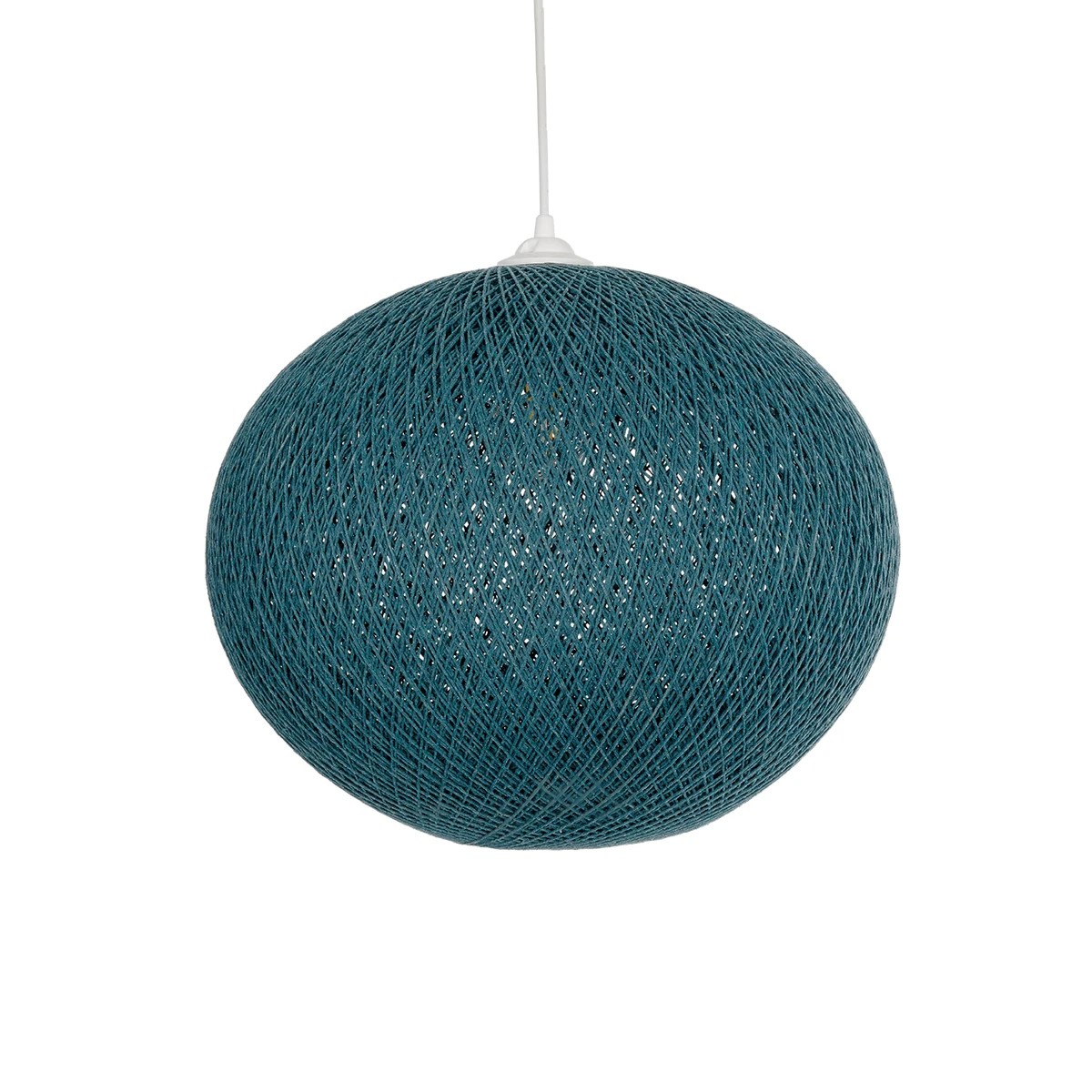 GLOBOSTAR® SOLEI 205-0010 Boho Κρεμαστό Φωτιστικό Οροφής με Ντουί 1 x E27 AC 220-240V IP20 - Τιρκουάζ - M40 x Π40 x Υ45cm - Image 4