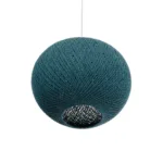 GLOBOSTAR® SOLEI 205-0010 Boho Κρεμαστό Φωτιστικό Οροφής με Ντουί 1 x E27 AC 220-240V IP20 - Τιρκουάζ - M40 x Π40 x Υ45cm - Image 5