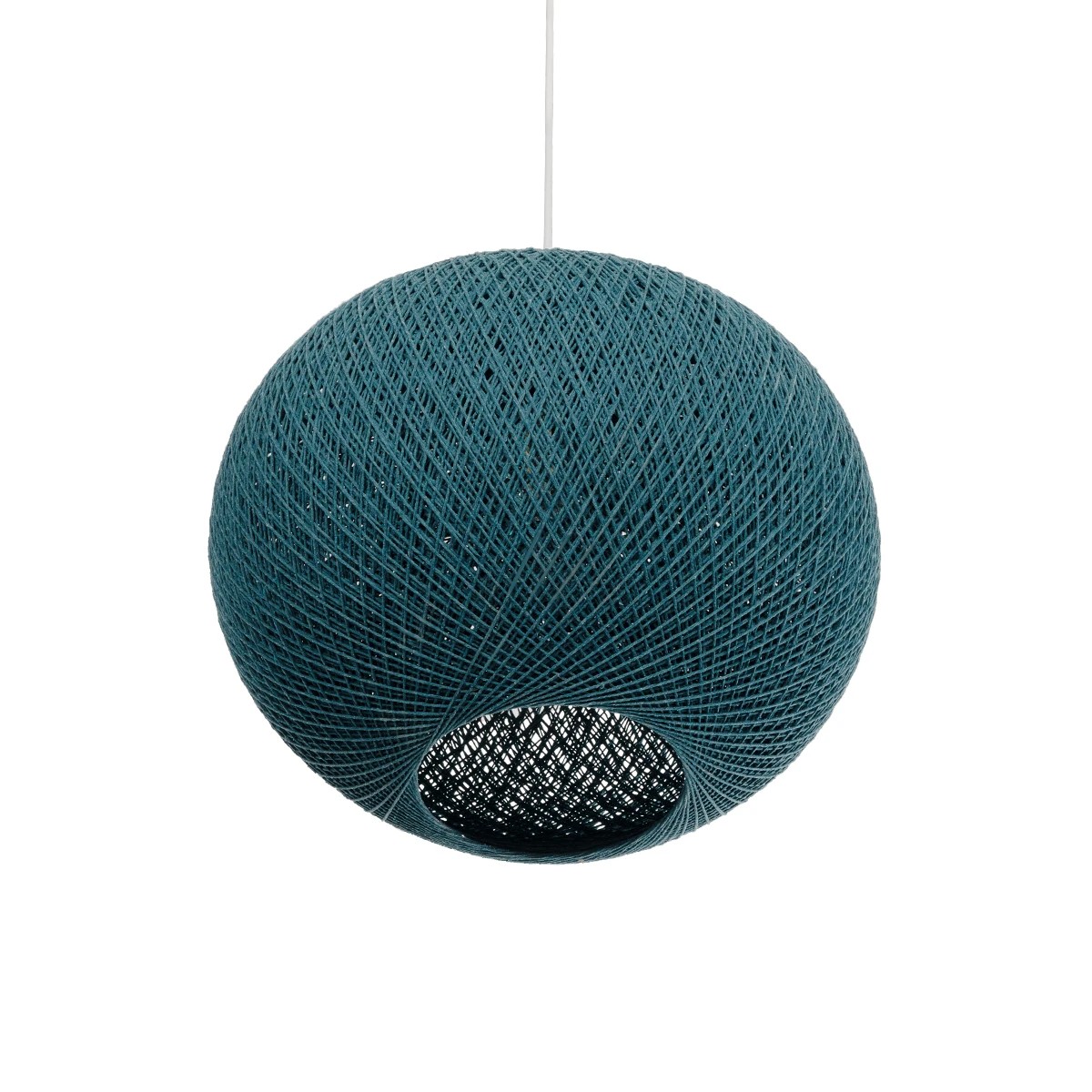 GLOBOSTAR® SOLEI 205-0010 Boho Κρεμαστό Φωτιστικό Οροφής με Ντουί 1 x E27 AC 220-240V IP20 - Τιρκουάζ - M40 x Π40 x Υ45cm - Image 5