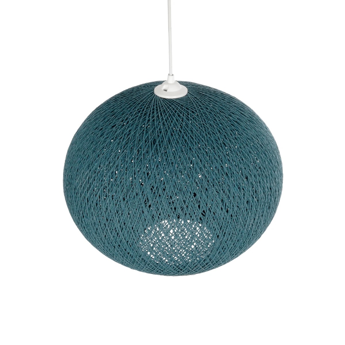 GLOBOSTAR® SOLEI 205-0010 Boho Κρεμαστό Φωτιστικό Οροφής με Ντουί 1 x E27 AC 220-240V IP20 - Τιρκουάζ - M40 x Π40 x Υ45cm - Image 6