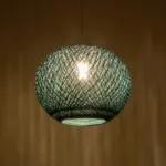 GLOBOSTAR® SOLEI 205-0011 Boho Κρεμαστό Φωτιστικό Οροφής με Ντουί 1 x E27 AC 220-240V IP20 - Τιρκουάζ - M30 x Π30 x Υ35cm - Image 2
