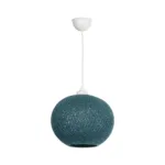 GLOBOSTAR® SOLEI 205-0011 Boho Κρεμαστό Φωτιστικό Οροφής με Ντουί 1 x E27 AC 220-240V IP20 - Τιρκουάζ - M30 x Π30 x Υ35cm - Image 3
