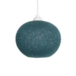 GLOBOSTAR® SOLEI 205-0011 Boho Κρεμαστό Φωτιστικό Οροφής με Ντουί 1 x E27 AC 220-240V IP20 - Τιρκουάζ - M30 x Π30 x Υ35cm - Image 4