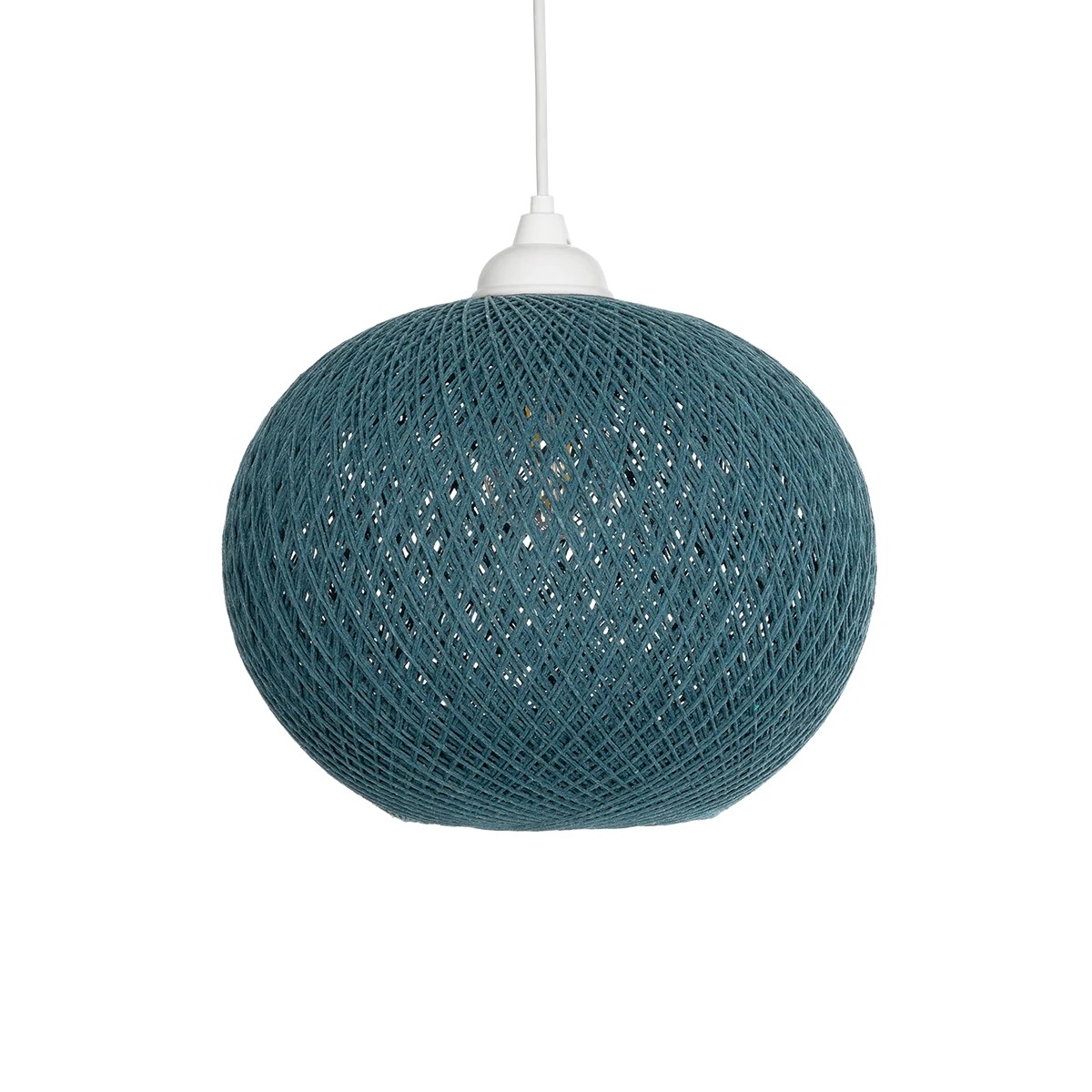 GLOBOSTAR® SOLEI 205-0011 Boho Κρεμαστό Φωτιστικό Οροφής με Ντουί 1 x E27 AC 220-240V IP20 - Τιρκουάζ - M30 x Π30 x Υ35cm - Image 4