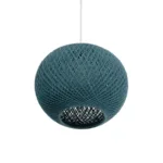 GLOBOSTAR® SOLEI 205-0011 Boho Κρεμαστό Φωτιστικό Οροφής με Ντουί 1 x E27 AC 220-240V IP20 - Τιρκουάζ - M30 x Π30 x Υ35cm - Image 5