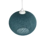 GLOBOSTAR® SOLEI 205-0011 Boho Κρεμαστό Φωτιστικό Οροφής με Ντουί 1 x E27 AC 220-240V IP20 - Τιρκουάζ - M30 x Π30 x Υ35cm - Image 6