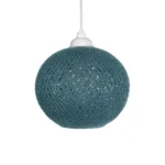GLOBOSTAR® SOLEI 205-0012 Boho Κρεμαστό Φωτιστικό Οροφής με Ντουί 1 x E27 AC 220-240V IP20 - Τιρκουάζ - M20 x Π20 x Υ25cm - Image 4