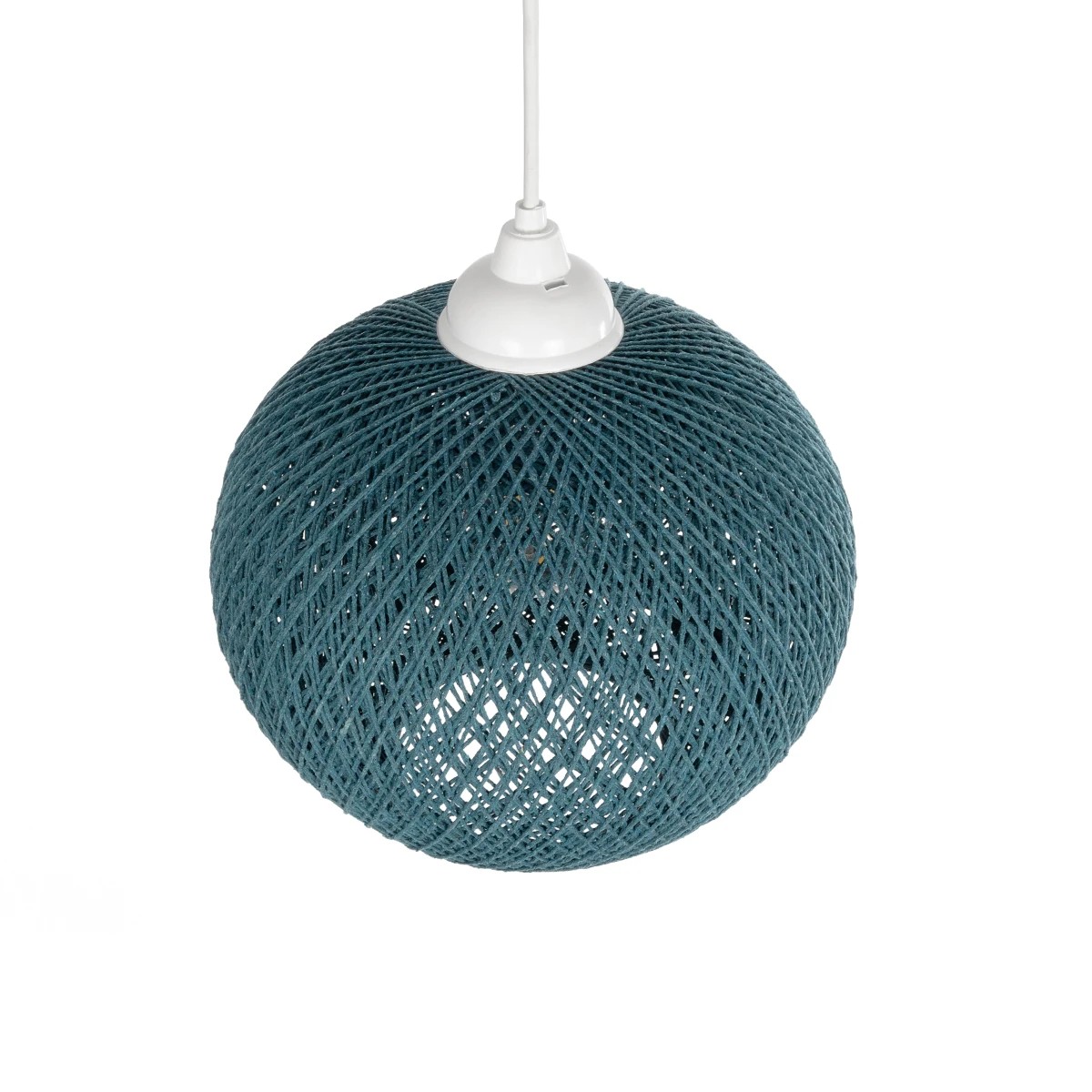 GLOBOSTAR® SOLEI 205-0012 Boho Κρεμαστό Φωτιστικό Οροφής με Ντουί 1 x E27 AC 220-240V IP20 - Τιρκουάζ - M20 x Π20 x Υ25cm - Image 6