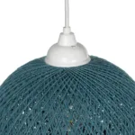 GLOBOSTAR® SOLEI 205-0012 Boho Κρεμαστό Φωτιστικό Οροφής με Ντουί 1 x E27 AC 220-240V IP20 - Τιρκουάζ - M20 x Π20 x Υ25cm - Image 7