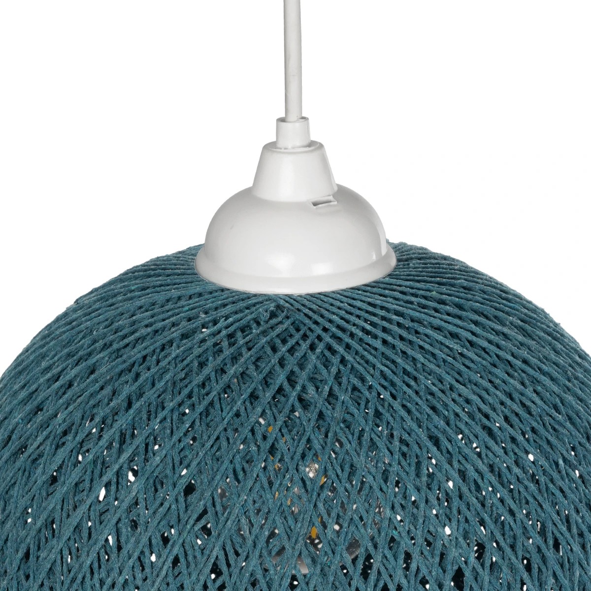 GLOBOSTAR® SOLEI 205-0012 Boho Κρεμαστό Φωτιστικό Οροφής με Ντουί 1 x E27 AC 220-240V IP20 - Τιρκουάζ - M20 x Π20 x Υ25cm - Image 7