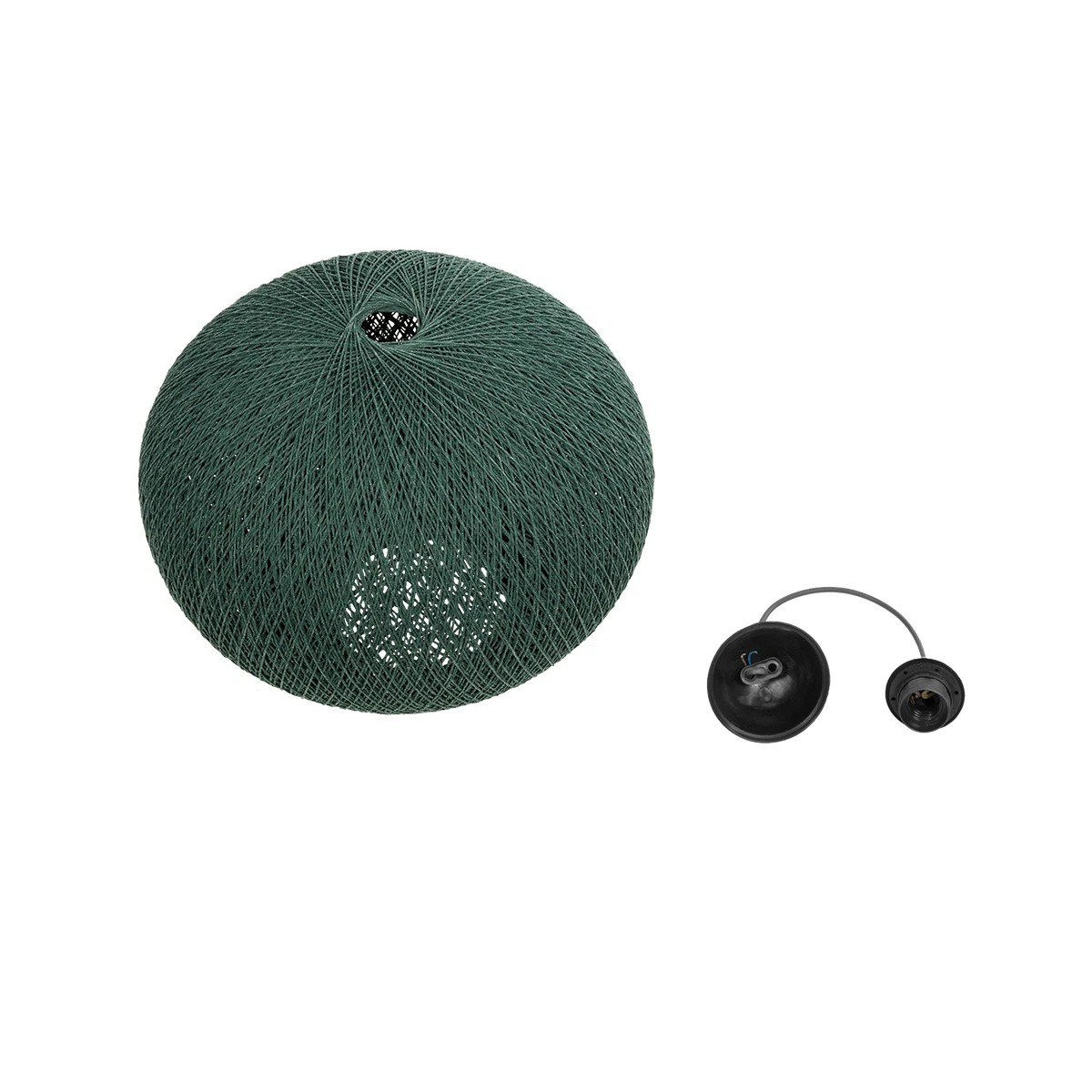 GLOBOSTAR® SOLEI 205-0013 Boho Κρεμαστό Φωτιστικό Οροφής με Ντουί 1 x E27 AC 220-240V IP20 - Πράσινο - M40 x Π40 x Υ45cm - Image 10