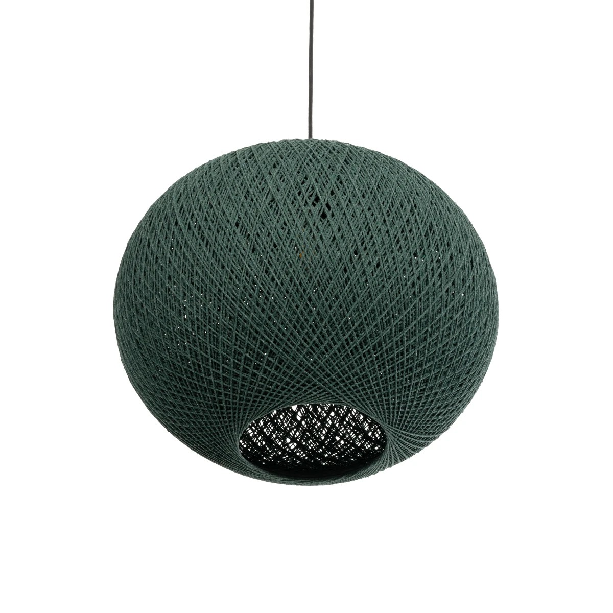 GLOBOSTAR® SOLEI 205-0013 Boho Κρεμαστό Φωτιστικό Οροφής με Ντουί 1 x E27 AC 220-240V IP20 - Πράσινο - M40 x Π40 x Υ45cm - Image 5