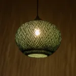 GLOBOSTAR® SOLEI 205-0014 Boho Κρεμαστό Φωτιστικό Οροφής με Ντουί 1 x E27 AC 220-240V IP20 - Πράσινο - M30 x Π30 x Υ35cm - Image 2