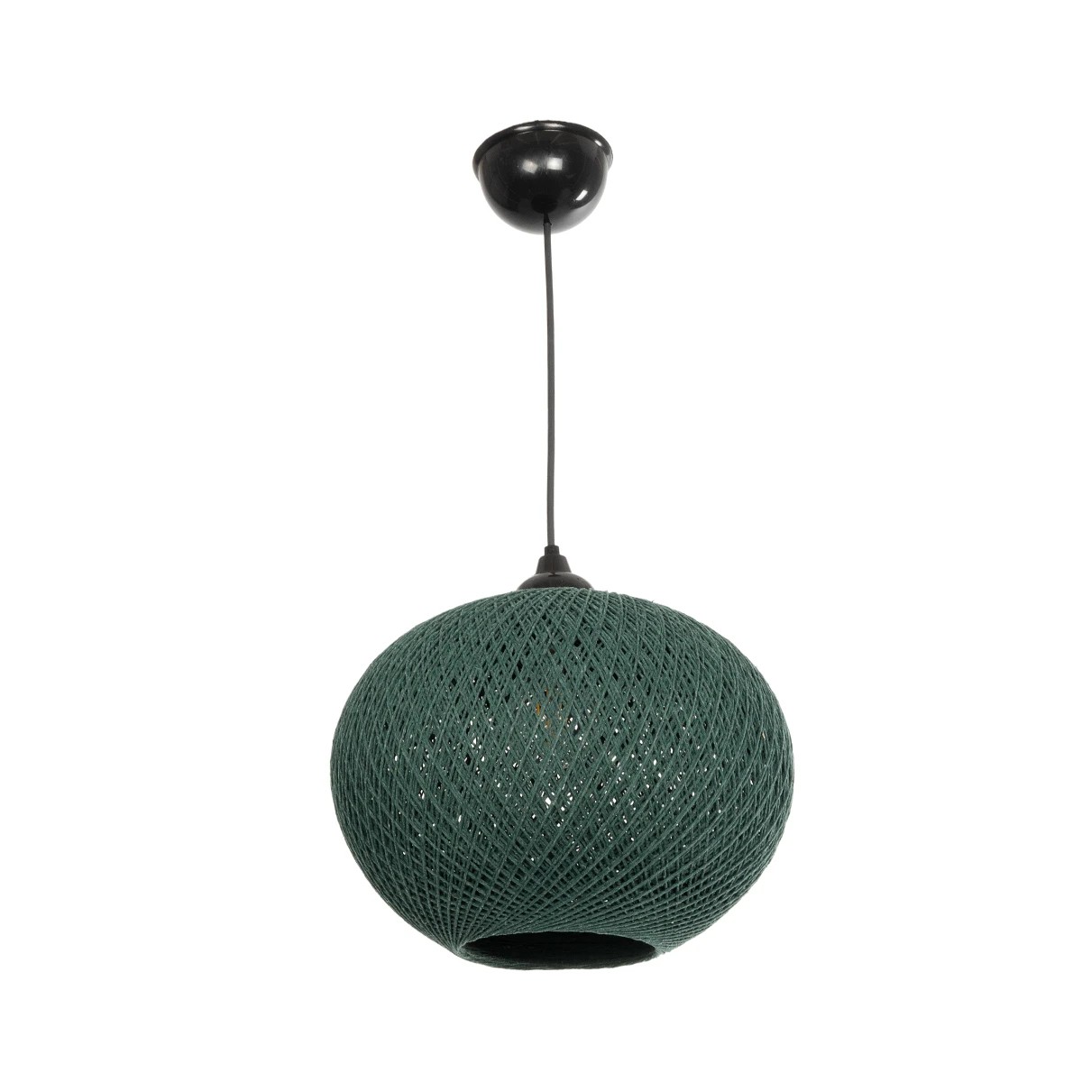 GLOBOSTAR® SOLEI 205-0014 Boho Κρεμαστό Φωτιστικό Οροφής με Ντουί 1 x E27 AC 220-240V IP20 - Πράσινο - M30 x Π30 x Υ35cm - Image 3