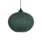 GLOBOSTAR® SOLEI 205-0014 Boho Κρεμαστό Φωτιστικό Οροφής με Ντουί 1 x E27 AC 220-240V IP20 - Πράσινο - M30 x Π30 x Υ35cm - Image 4