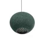 GLOBOSTAR® SOLEI 205-0014 Boho Κρεμαστό Φωτιστικό Οροφής με Ντουί 1 x E27 AC 220-240V IP20 - Πράσινο - M30 x Π30 x Υ35cm - Image 5