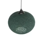 GLOBOSTAR® SOLEI 205-0014 Boho Κρεμαστό Φωτιστικό Οροφής με Ντουί 1 x E27 AC 220-240V IP20 - Πράσινο - M30 x Π30 x Υ35cm - Image 6
