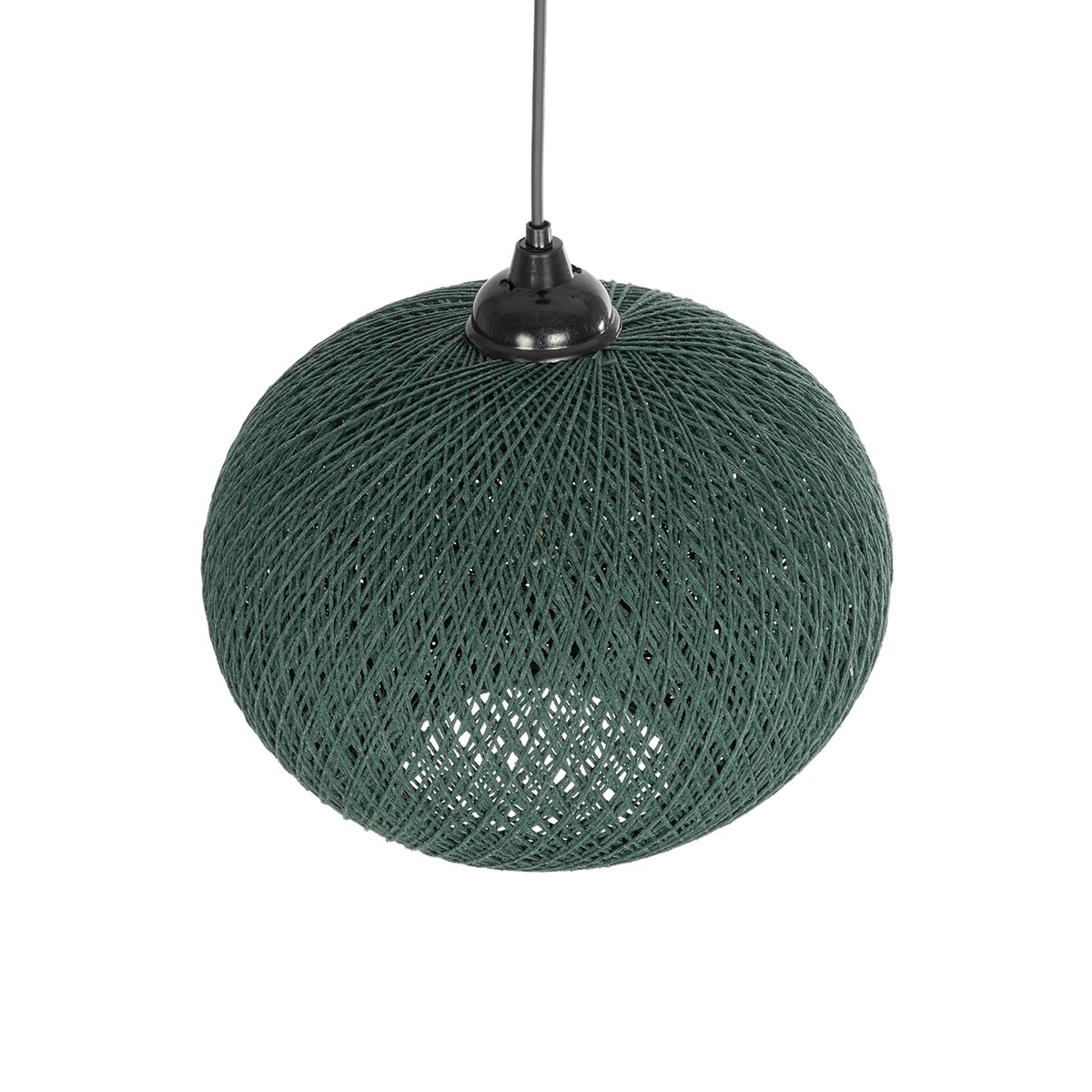 GLOBOSTAR® SOLEI 205-0014 Boho Κρεμαστό Φωτιστικό Οροφής με Ντουί 1 x E27 AC 220-240V IP20 - Πράσινο - M30 x Π30 x Υ35cm - Image 6