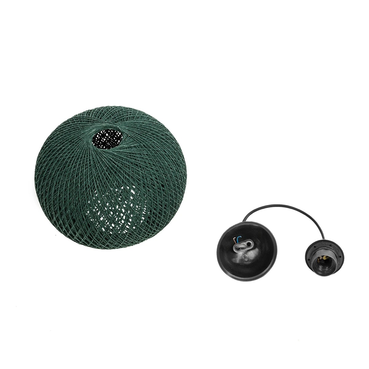 GLOBOSTAR® SOLEI 205-0015 Boho Κρεμαστό Φωτιστικό Οροφής με Ντουί 1 x E27 AC 220-240V IP20 - Πράσινο - M20 x Π20 x Υ25cm - Image 10