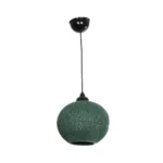 GLOBOSTAR® SOLEI 205-0015 Boho Κρεμαστό Φωτιστικό Οροφής με Ντουί 1 x E27 AC 220-240V IP20 - Πράσινο - M20 x Π20 x Υ25cm - Image 3