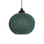 GLOBOSTAR® SOLEI 205-0015 Boho Κρεμαστό Φωτιστικό Οροφής με Ντουί 1 x E27 AC 220-240V IP20 - Πράσινο - M20 x Π20 x Υ25cm - Image 4