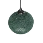 GLOBOSTAR® SOLEI 205-0015 Boho Κρεμαστό Φωτιστικό Οροφής με Ντουί 1 x E27 AC 220-240V IP20 - Πράσινο - M20 x Π20 x Υ25cm - Image 6