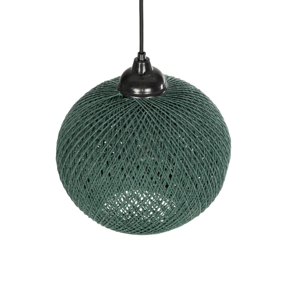 GLOBOSTAR® SOLEI 205-0015 Boho Κρεμαστό Φωτιστικό Οροφής με Ντουί 1 x E27 AC 220-240V IP20 - Πράσινο - M20 x Π20 x Υ25cm - Image 6