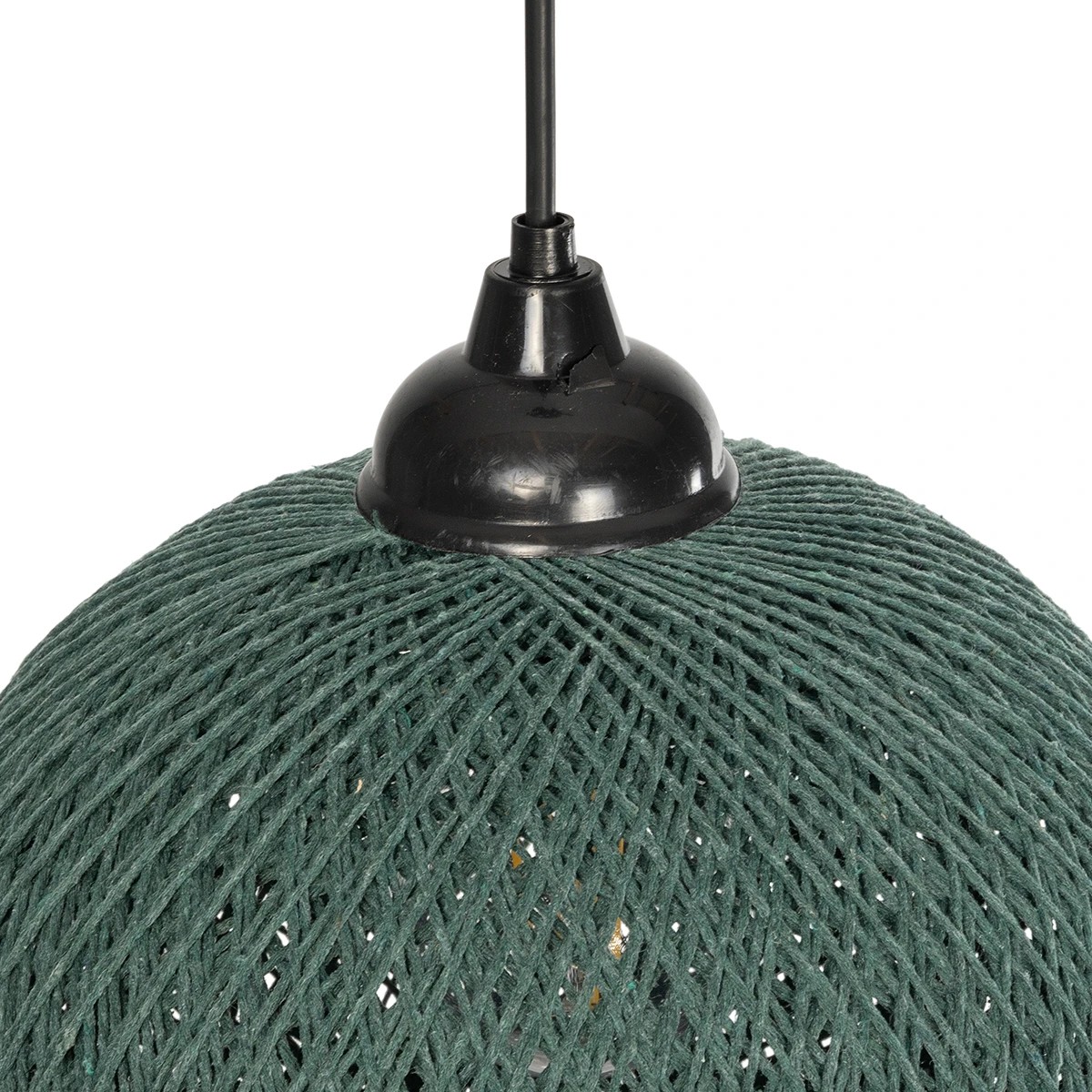 GLOBOSTAR® SOLEI 205-0015 Boho Κρεμαστό Φωτιστικό Οροφής με Ντουί 1 x E27 AC 220-240V IP20 - Πράσινο - M20 x Π20 x Υ25cm - Image 7