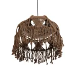 GLOBOSTAR® TONA 205-0016 Boho Κρεμαστό Φωτιστικό Οροφής με Ντουί 1 x E27 AC 220-240V IP20 - Μπεζ - M40 x Π40 x Υ38cm - Image 5