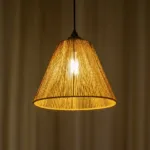 GLOBOSTAR® HUTT 205-0017 Boho Κρεμαστό Φωτιστικό Οροφής με Ντουί 1 x E27 AC 220-240V IP20 - Μπεζ - M25 x Π25 x Υ20cm - Image 2