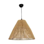 GLOBOSTAR® HUTT 205-0018 Boho Κρεμαστό Φωτιστικό Οροφής με Ντουί 1 x E27 AC 220-240V IP20 - Μπεζ - M50 x Π50 x Υ40cm - Image 3