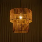 GLOBOSTAR® ROXXI 205-0019 Boho Κρεμαστό Φωτιστικό Οροφής με Ντουί 1 x E27 AC 220-240V IP20 - Μπεζ - M35 x Π35 x Υ37cm - Image 2