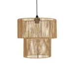 GLOBOSTAR® ROXXI 205-0019 Boho Κρεμαστό Φωτιστικό Οροφής με Ντουί 1 x E27 AC 220-240V IP20 - Μπεζ - M35 x Π35 x Υ37cm - Image 4