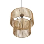 GLOBOSTAR® ROXXI 205-0019 Boho Κρεμαστό Φωτιστικό Οροφής με Ντουί 1 x E27 AC 220-240V IP20 - Μπεζ - M35 x Π35 x Υ37cm - Image 5