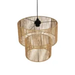 GLOBOSTAR® ROXXI 205-0019 Boho Κρεμαστό Φωτιστικό Οροφής με Ντουί 1 x E27 AC 220-240V IP20 - Μπεζ - M35 x Π35 x Υ37cm - Image 6