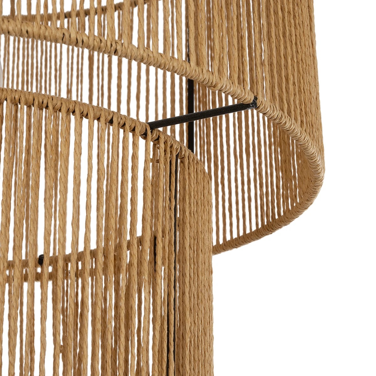 GLOBOSTAR® ROXXI 205-0019 Boho Κρεμαστό Φωτιστικό Οροφής με Ντουί 1 x E27 AC 220-240V IP20 - Μπεζ - M35 x Π35 x Υ37cm - Image 8