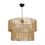 GLOBOSTAR® ROXXI 205-0020 Boho Κρεμαστό Φωτιστικό Οροφής με Ντουί 1 x E27 AC 220-240V IP20 - Μπεζ - M50 x Π50 x Υ36cm - Image 3