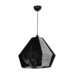 GLOBOSTAR® ANGULUS 205-0021 Boho Κρεμαστό Φωτιστικό Οροφής με Ντουί 1 x E27 AC 220-240V IP20 - Μαύρο & Γκρι - M40 x Π40 x Υ35cm - Image 3